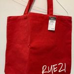 Rue 21 NWT canvas red bag Photo 0