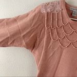 Sarah Taylor vintage silk pink knit beads dolman women’s sweater Size Small Photo 5