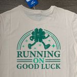 Brooks  Running on Good Luck Distance Short Sleeve Tee - Size M - Off White - NWT Photo 9