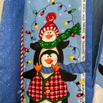 Daisy Kingdom Vest Holiday Christmas Winter Teacher Penguins North Pole Festive Blue Size L Photo 7