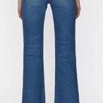 frame denim Le Crop Mini Boot Jeans Huntdale LCMBRA118 Flare Leg Raw Hem Photo 1