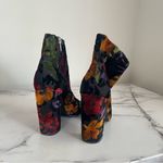 Steve Madden  Flocked Velvet Floral Peep Toe Heeled Booties Size 7 Photo 4