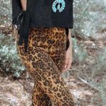 Leopard Denim High Waist Flares Photo 0