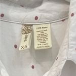 Japna  White Polka Dot Button Down Tie Front Collared Tank Top Women’s Size XS Photo 2