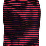 Ann Taylor  Womens Pencil Skirt‎ Plus Size 14 Black Red Striped Lined 33" Waist Photo 0