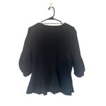 Style & Co Black Ruched Sleeve Button Front Knit Cardigan Women Sz L Photo 1