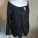 Hot in Hollywood Bohemian Peasant Blouse with All Over Lace Insets Black Size XS Photo 2