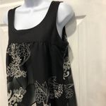 Apostrophe  Black and Gray Pattern Dress Size M Photo 7