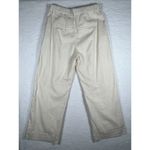 Abercrombie & Fitch Women's Cream Linen Pants Cotton Pleated Coastal M Short NEW Photo 7