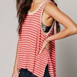 Free People We the Free Strike out XS orange striped tank top Photo 0
