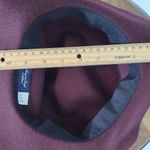 American Eagle Oxblood Wool Floppy Hat with Black Trim Photo 6