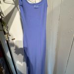 SKIMS  NWOT COTTON RIBBED SLIP DRESS Tanzanite purple SMALL Photo 4