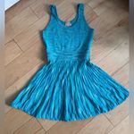 Torn By Ronny Kobo  Knit Fit & Flare Dress S Spacedye Print Sleeveless Aq… Photo 4