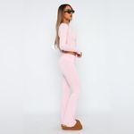 White Fox Boutique White Fox Don't You Worry Pants Baby flare yoga folded waistband y2k low rise Photo 4