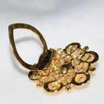 Rare Vintage Gold Tone Faux Pearl Scarf Clip/Pocket Brooch Like New Photo 2