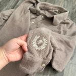 Victoria’s Secret PINK Reverse Fleece teddy Shacket brown Size L Photo 6