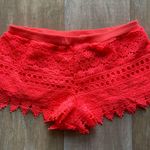 H&M neon coral / pink crochet mini shorts XS Photo 0