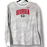 Nike Georgia  white platinum bulldogs campus tie-dye long sleeve t-shirt small Photo 0