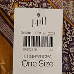 J.Jill 💕💕 Mixed-print Two-way Poncho ~ Light Tigers Eye Paisley One Size NWT Photo 13