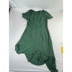 Emerald Green Asymmetrical Ruffle Dress Size XL Photo 1