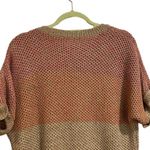Chico's Chico’s Peach Metallic Knit Short Sleeve Sweater Sz L Photo 6