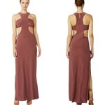 MISA Los Angeles Lyra Cut Out Jersey Knit Maxi Dress Cocoa Brown Size S NWT Photo 11