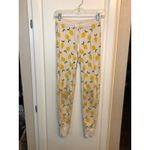 Hanna Andersson 100% organic cotton lemon citrus jogger pants Size XS White Photo 2