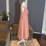 Women’s Pink Tea Length V Photo 2