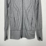 Lululemon Women 8 Heathered Slate Gray In Stride Jacket Front Zip Pockets Yoga Photo 1