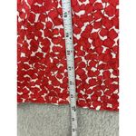 Michael Kors MK Women's Blouse Short Ruched Sleeve Size Small Red Cotton blend Photo 8