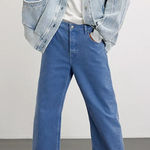 Free People NWT Deep Trance Dropped Boyfriend Jeans in Ocean Photo 0