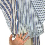Xirena Beau Boyfriend Button Down Shirt in Tide Blue Stripes Pattern Mixing Size M Photo 12