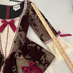 Vintage Charades Contessa Small Renaissance Baroque Costume Burgundy Whimsigoth Brown Photo 13