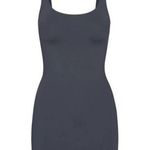 SKIMS  Signature Swim Tank Dress Gunmetal size medium beach resort swimming Photo 0