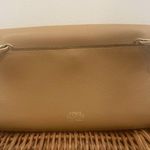 Vince Camuto Clutch Purse Crossbody Leather Tan detachable shoulder strap Photo 9