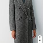 Aritzia BABATON THE CONSTANT COAT Gray Herringbone Long Coat Photo 1