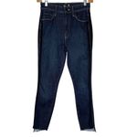 Mother Stunner Zip Ankle Step Fray Sweeping Racer Jean size 24 Blue Photo 2