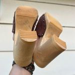 Ellemenno Vintage  Made in Italy Brown Tooled Leather Heeled Slide in Mules 8M Photo 5