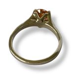 Citrine Orange Colored High Setting Solitaire Ring Size 7 Photo 3