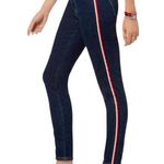 Tommy Hilfiger Tribeca Skinny 9" Mid Rise Red White Side Stripe Women's Jeans 8 Photo 0