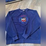 Disney VTG  Mickey Goofy Embroidered Sweatshirt Pullover Blue Graphic Size S M Photo 6