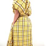 Anthropologie English Factory Yellow Plaid Skirt Set, size M Photo 3