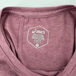 ASICS Women S Heathered Mauve Crewneck Short Sleeve T-Shirt Performance Workout Photo 3
