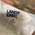 Lands' End Land’s End plus size 1X 16w-18w woman shirt army green and brown tan Photo 4