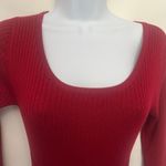 Say What? Vintage Y2K SAY WHAT Long Sleeve Sweater Dress Sz S Red Bodycon Corset Holiday Photo 1