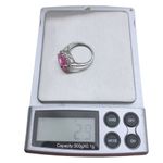 Zales Women’s 10K  Pink Topaz White Gold Ring Sz 6.75 Classic Brilliant Stunning Photo 10