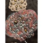 Alberto Makali cardigan sweater embellished front w/ sheer overlay sz Medium Photo 5