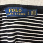 Ralph Lauren Polo  Size Large Black and White Striped knit Top half sleeves Photo 4
