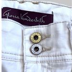 Gloria Vanderbilt Skimmer Capris Womens White Mid Rise Floral Print Size 10 Photo 2