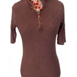 Ribbed Collar Zip Photo 0